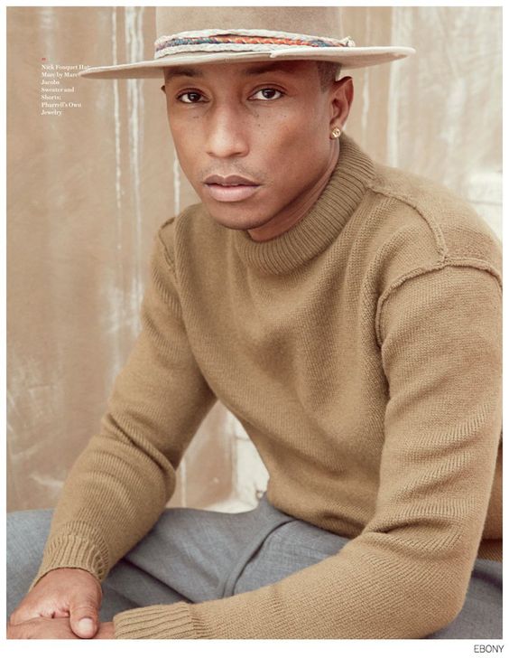 Pharell Williams - Lanvin, Haider Ackermann, Nick Fouquet Hat + More for Ebony November 2014 Photo Shoot image - thefashionisto.com