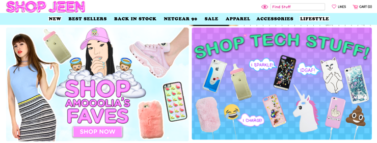 Shop Jeen - capture site officiel - shopjeen.com