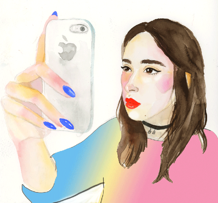 Chloé Wise - selfie painting - chloewise.com