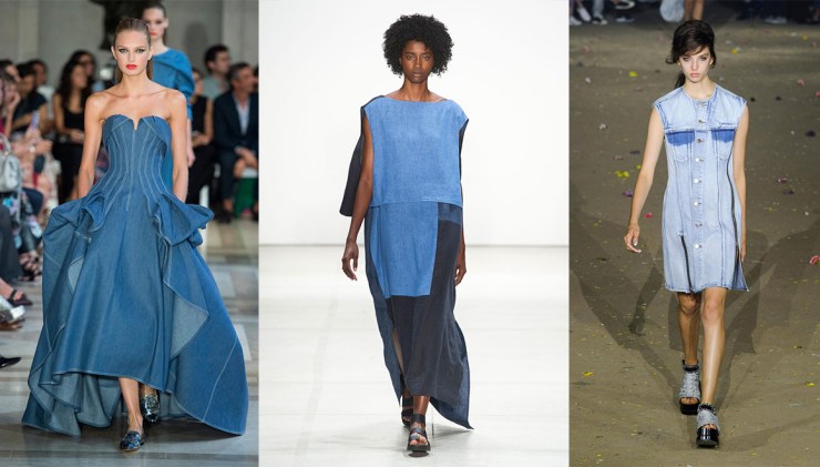 De gauche à droite : Caroline Herrera - Demoo Parkchoonmoo - Philipp Lim - Collage by Eleonore Terzian - Photo Imaxtree