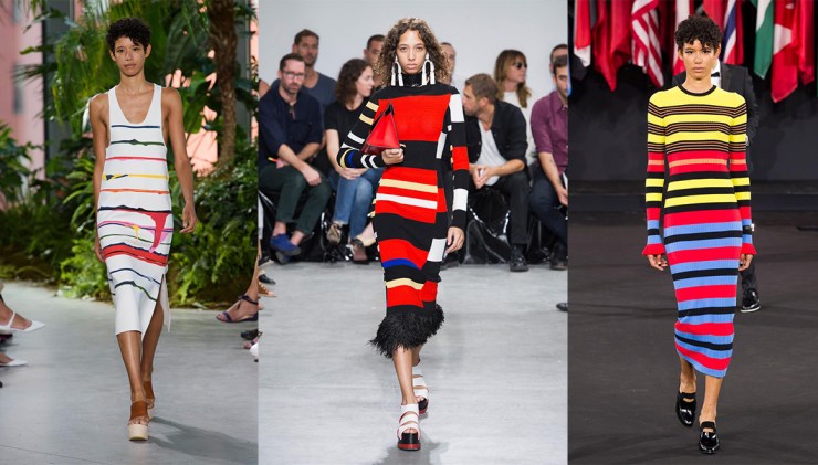 De gauche à droite : Lacoste - Proenza Schouler - Opening Ceremony - Collage by Eleonore Terzian - Photo Imaxtree