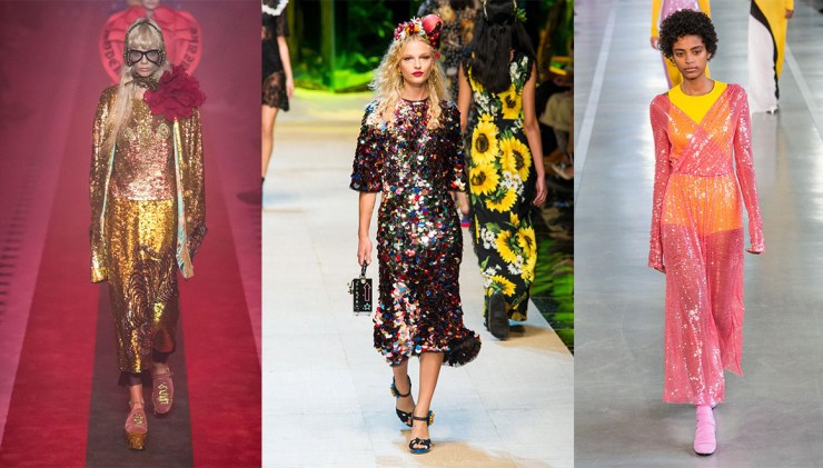 De gauche à droite : Gucci – Dolce & Gabbana – Emilio Pucci – Collage by Eleonore Terzian – Photo Imaxtree