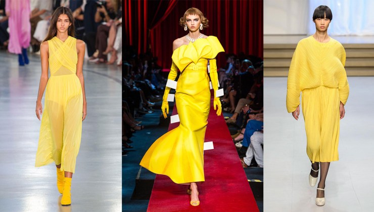 De gauche à droite : Pucci – Moschino – Jil Sander – Collage by Eleonore Terzian – Photo Imaxtree